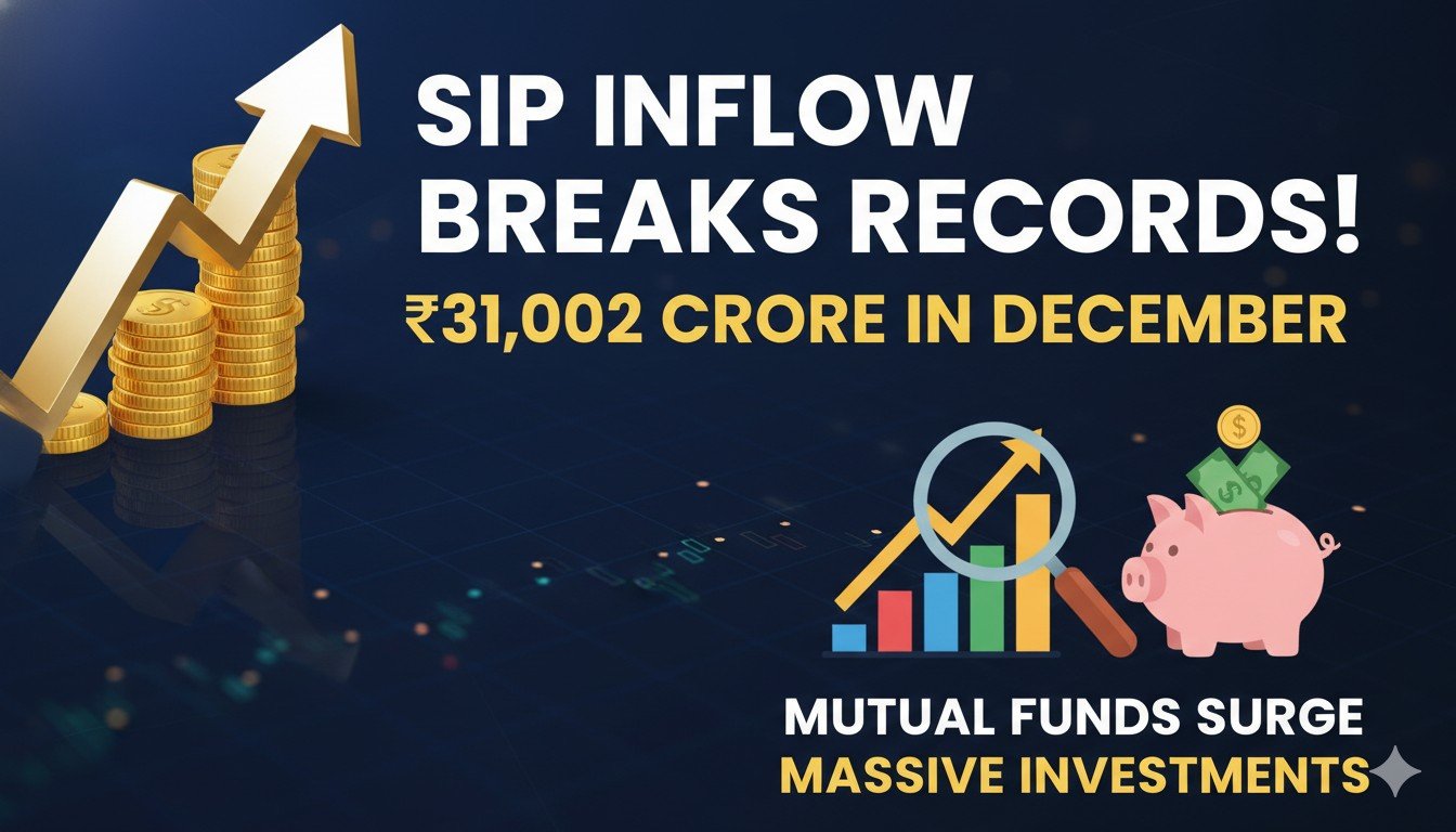 दिसंबर 2025 में SIP इनफ्लो का रिकॉर्ड ग्राफ