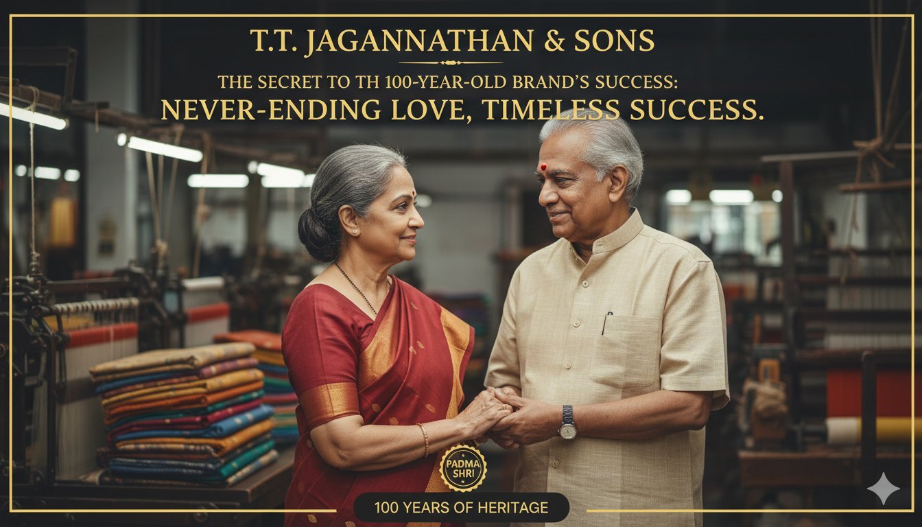 पद्म श्री टी.टी. जगन्नाथन प्रेस्टिज ब्रांड लोगो के साथ