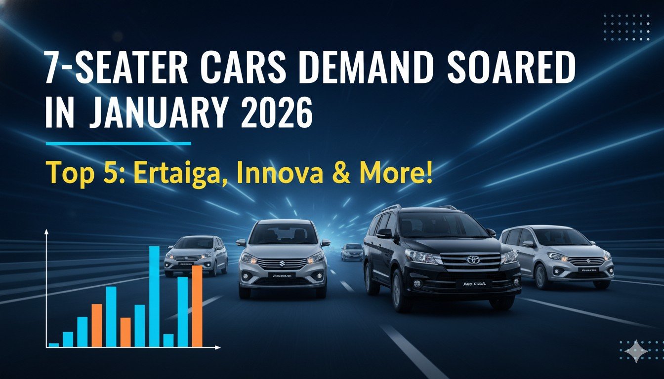 जनवरी 2026 में टॉप 7-सीटर गाड़ियां - Maruti Ertiga और Toyota Innova की बिक्री चार्ट