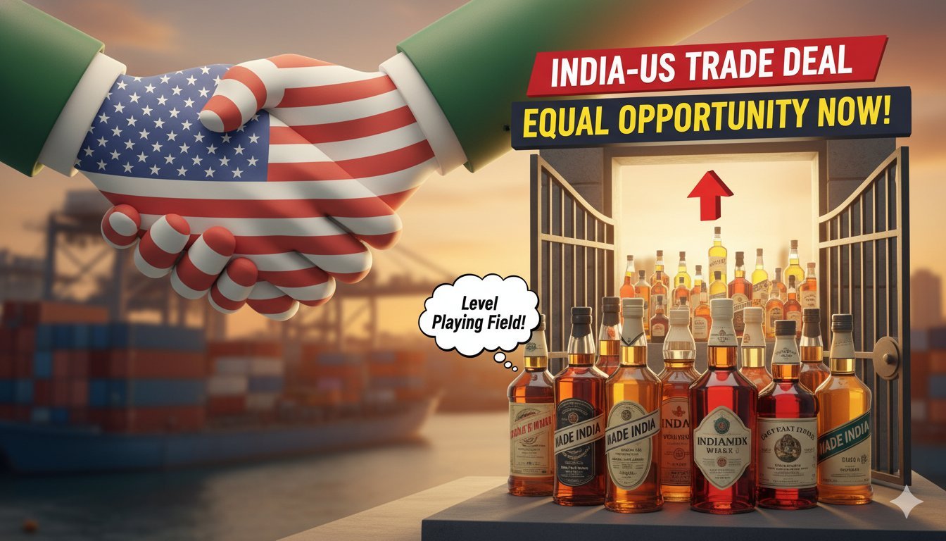 भारत-अमेरिका व्यापार समझौते पर घरेलू शराब उद्योग की बैठक की तस्वीर