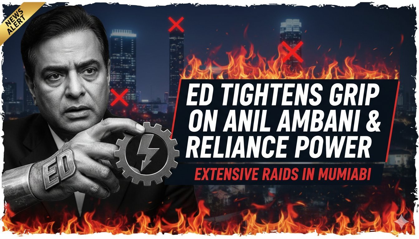 प्रवर्तन निदेशालय की छापेमारी के दौरान मुंबई में ED अधिकारी एक परिसर के बाहर