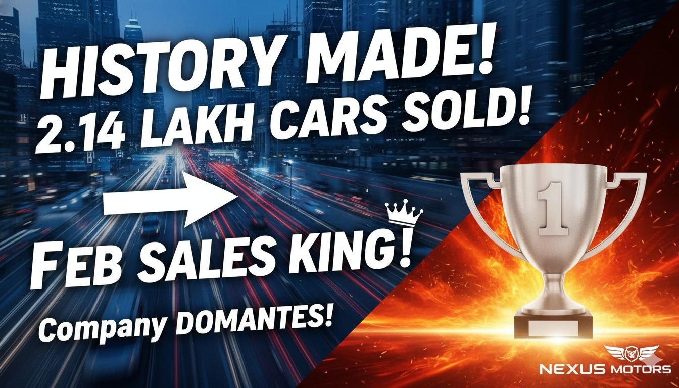 मारुति सुजुकी कारों की बिक्री फरवरी 2026 में 2.14 लाख यूनिट्स पहुंची, कंपनी बनी नंबर-1